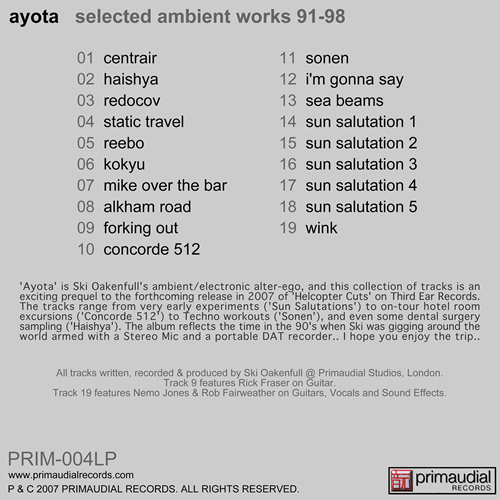 Illuminations EP review Ambient Works Back